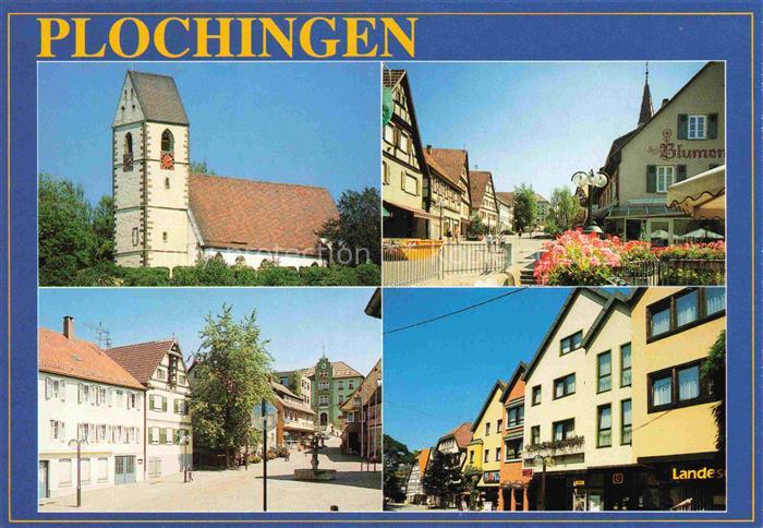 Plochingen Neckar Kirche Fachwerkhaeuser Marktplatz Brunnen Fussgaengerzone Gesc