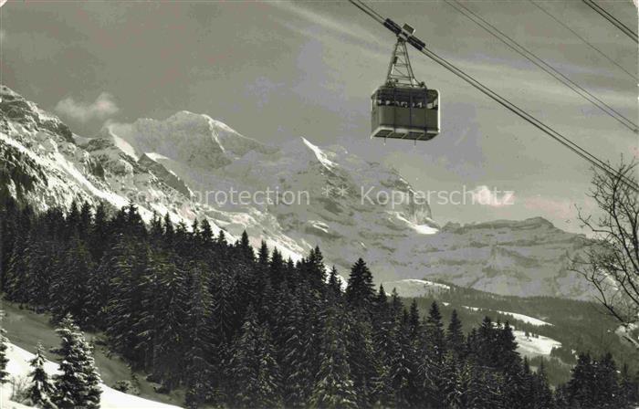 SEILBAHN Cable-Car Telepherique Wengen Maennlichen Jungfrau