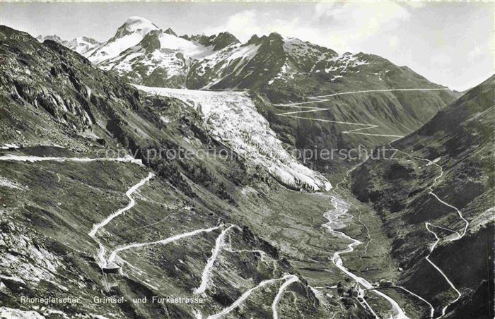 Gletscher Ferner Glacier Glaciar Ghiacciaio-- Rhon Grimsel Furkastrasse
