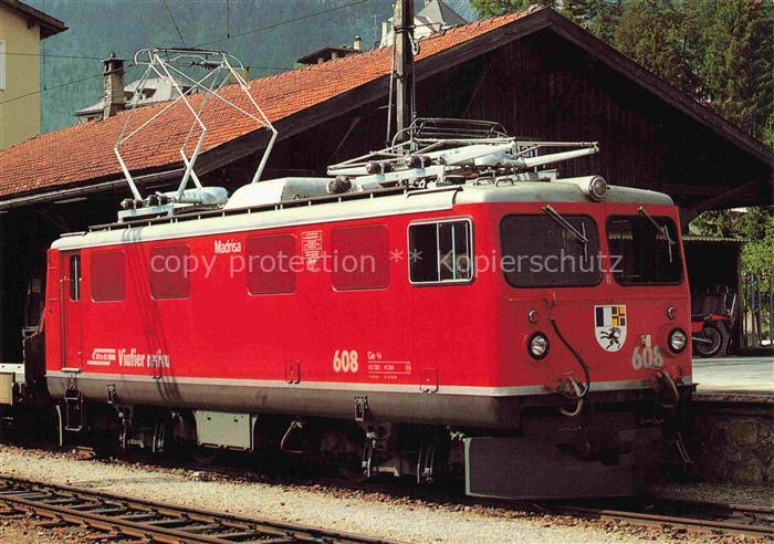 Lokomotive Eisenbahn Railway-- Schweiz Rhb Nr. 608 Madrisa