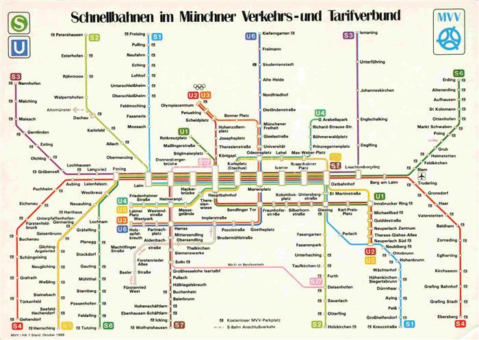 U-Bahn Subway Underground Metro Schnellbahn Muenchen
