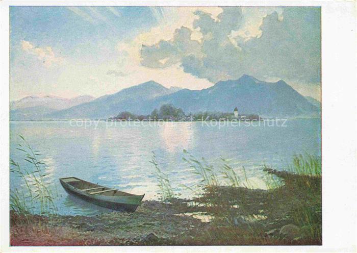 YOS Kuenstlerkarte Stimmung am Chiemsee Muenchen