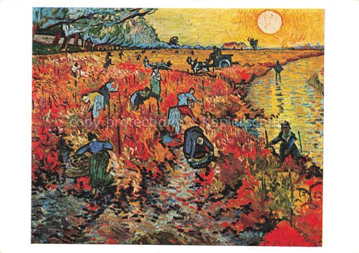 VAN GOGH Vincent (1853-1890) Kuenstlerkarte Die roten Weingaerten von Arles