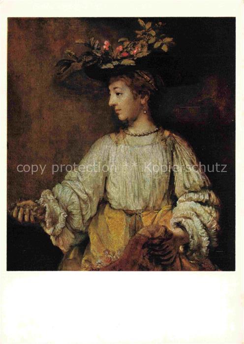 REMBRANDT van Rijn (1606-1669) Kuenstlerkarte Harmensz Flora