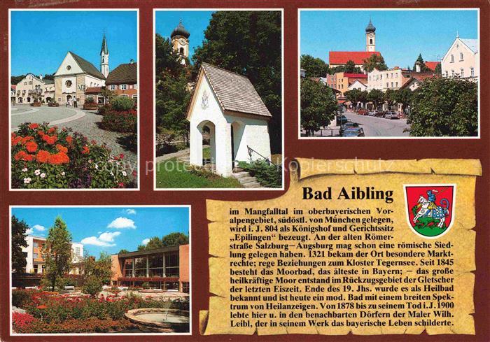 Chronik-AK Bad Aibling Moorheilbad Kurhaus St Sebastiankirche