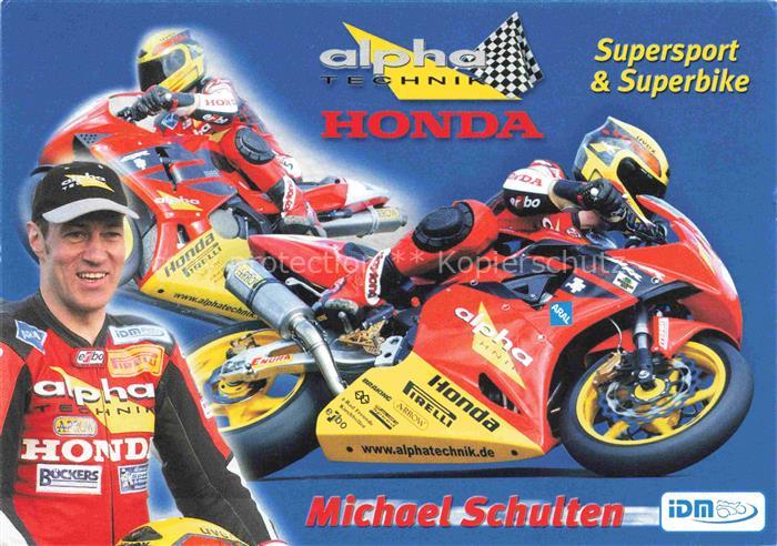 Rennsport Motorrad Motor Bike Motocycla alpha Technik Honda Michael Schulten
