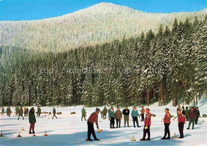 CURLING Eisstockschiessen Wintersport Am Grossen Arbersee Bayern Wald