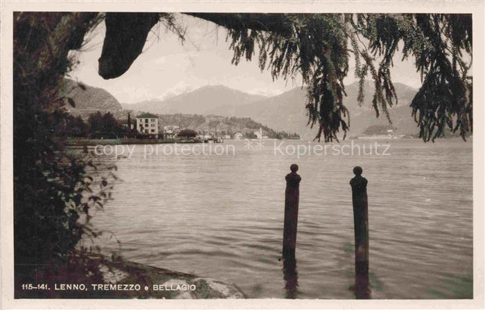 Lenno Lago di Como Lombardia IT Lago-di-Como Lenno Tremezzo Bellagio Seeufer Ber