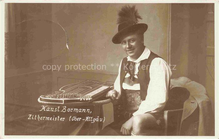 Zither Hackbrett Cithare Citara Cetra-- Kanst Bormann Ober Allgaeu