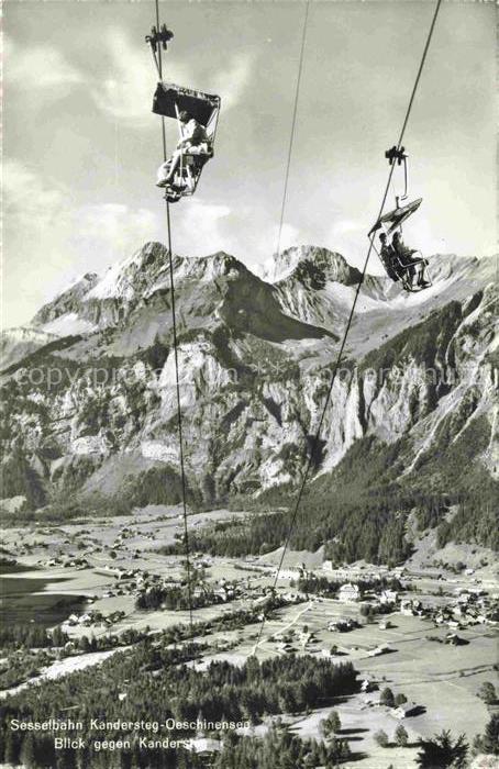 Sessellift Chairlift Telesiege Kandersteg Oeschinensee