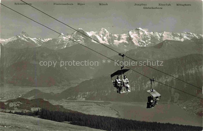 Sessellift Chairlift Telesiege Beatenberg Niederhorn