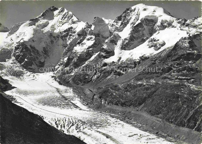 Gletscher Ferner Glacier Glaciar Ghiacciaio-- Piz Bernina Piz Morteratsch