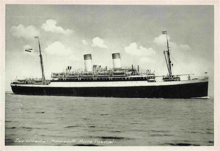 Dampfer Oceanliner Zweischrauber Motorschiff Monta Pascoal