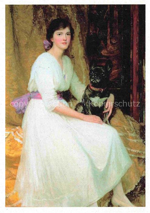 DICKSEE Frank (1853-1928) Kuenstlerkarte Portraet Miss Dorothy Dicksee