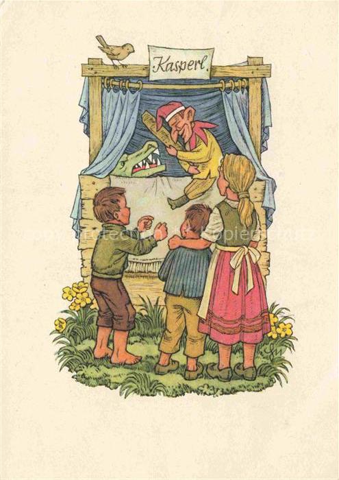 Kasperle-Theater Puppenspiel Pupazzi Dolls Poupees Munecas Spielzeug--