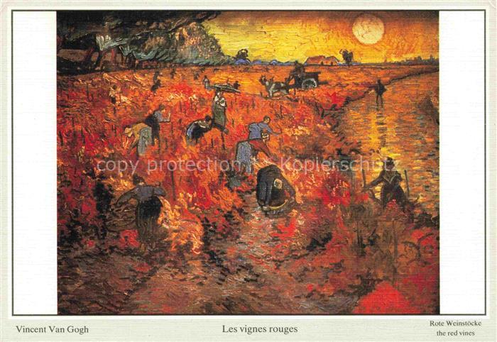 VAN GOGH Vincent (1853-1890) Kuenstlerkarte les vignes rouges