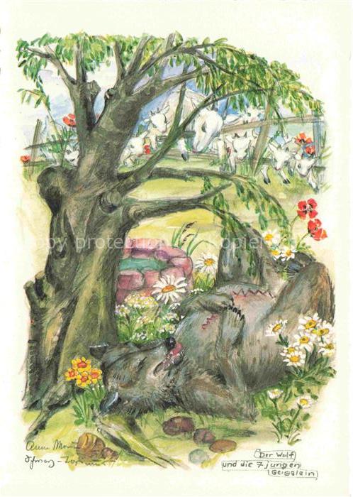 Maerchen Sagen Fairy Tale Conte-- Der Wolf und die 7 Geisseln