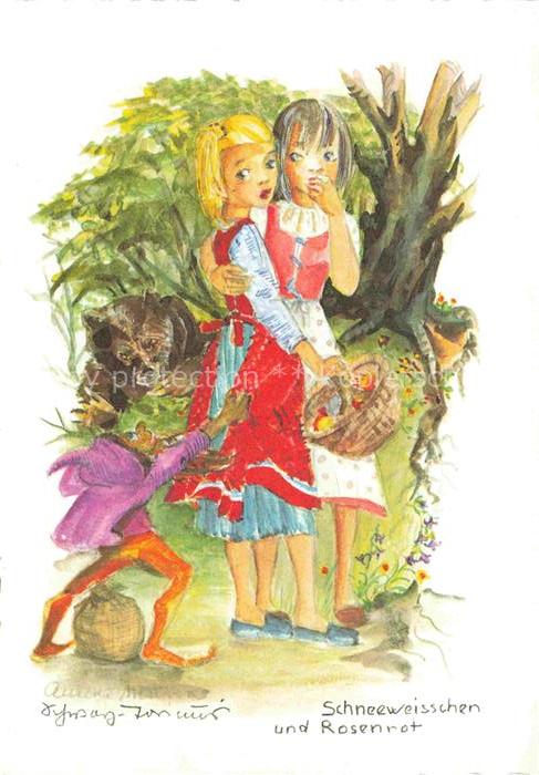 Maerchen Sagen Fairy Tale Conte-- Schneeweissen und Rosenrot
