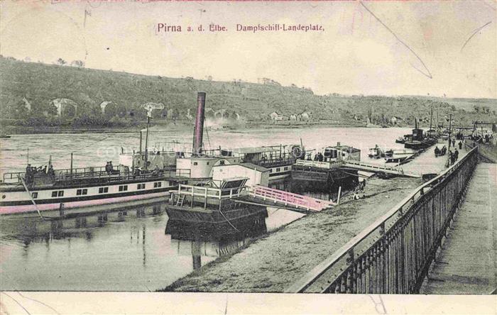 Pirna Elbe Sachsen Dampfschiff-Landeplatz Elbe Dampfschiff Hafen Anlegestelle Fl