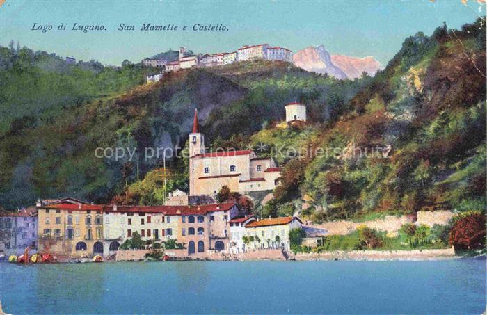 Mamette San Mamette Lago di Lugano IT Lago-di-Lugano Castello Kirche Ortschaft B