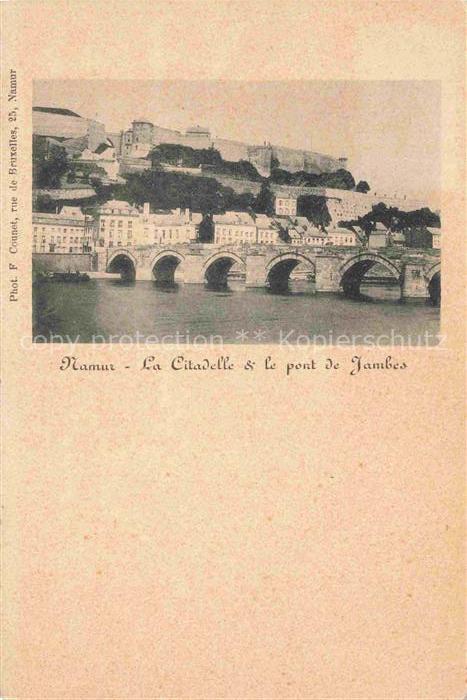 NAMUR-sur-Meuse Belgie Citadelle Pont-de-Jambes Zitadelle Bogenbruecke Maas Alts