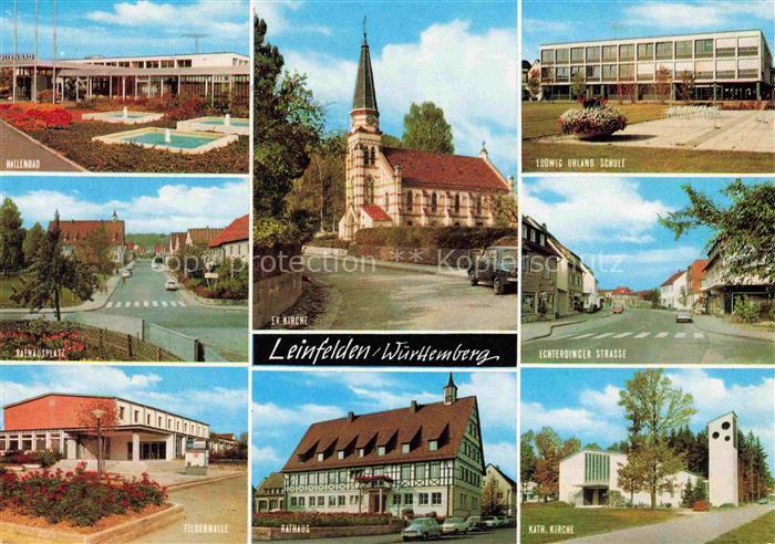 Leinfelden-Echterdingen EssLINGEN BW Hallenbad Ludwig-Uhland-Schule Ev-Kirche Ra