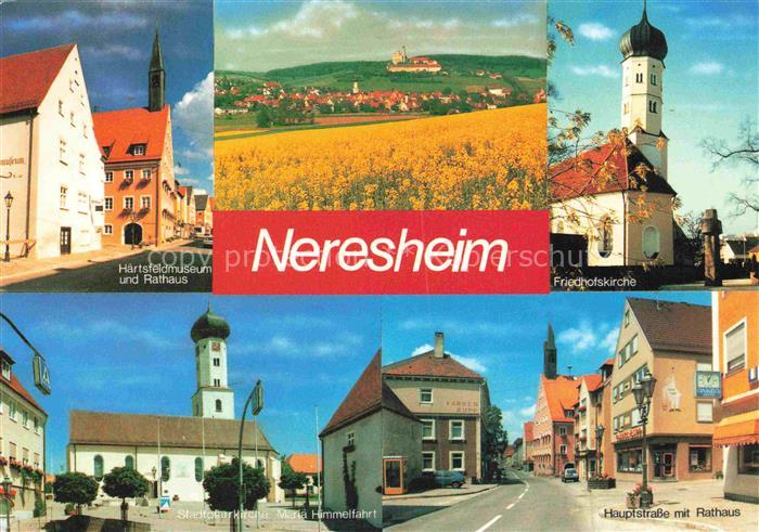 Neresheim Haertsfeldmuseum Rathaus Friedhofskirche Stadtpfarrkirche-Maria-Himmel