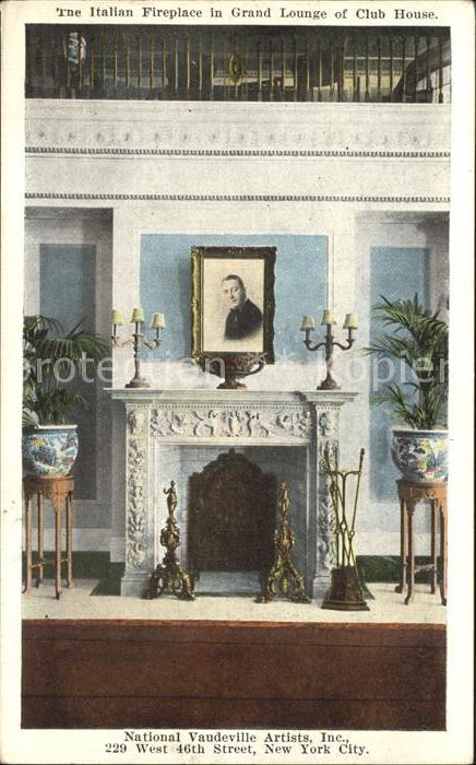 New York City Italian Fireplace in Grand Lounge of Club House