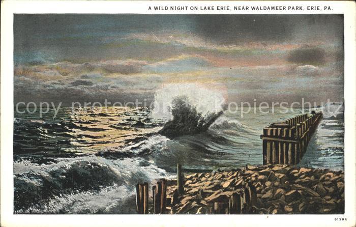 Erie Pennsylvania A wild night on Lake Erie near Waldameer Park