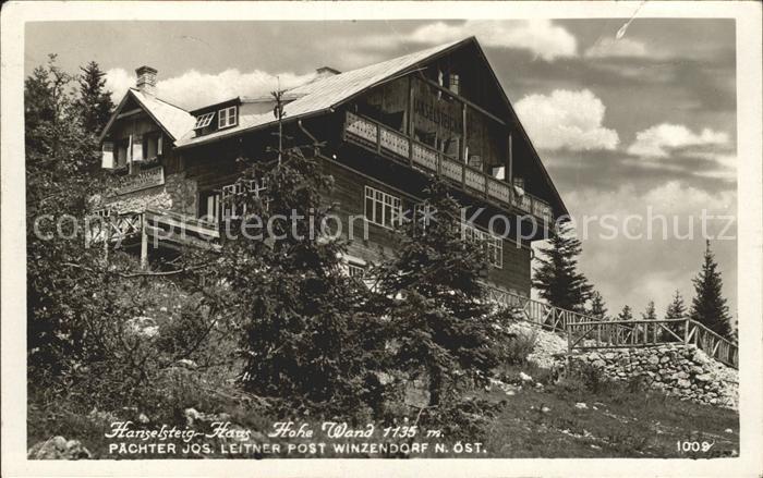 Winzendorf-Muthmannsdorf Hanselsteig Haus Hohe Wand