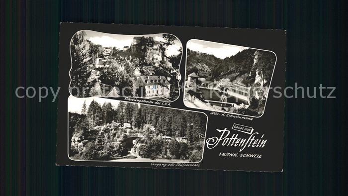 Pottenstein Oberfranken Erholungsheim Kurbad Schwimmbad Teufelshoehle