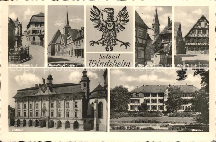 Bad Windsheim Schoener Brunnen Rothenburger Strasse Alter Winkel Heimatmuseum Ra