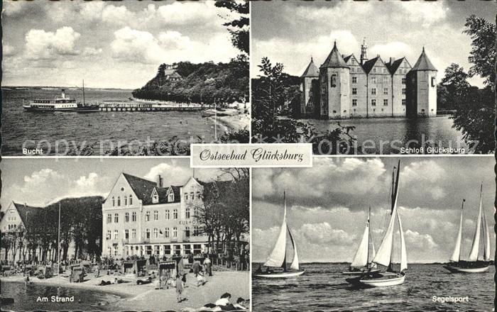 Gluecksburg Ostseebad Bucht Schloss Segelsport Strand