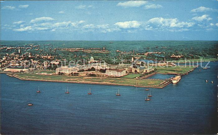 Annapolis Maryland US Naval Academy Campus of University aerial view