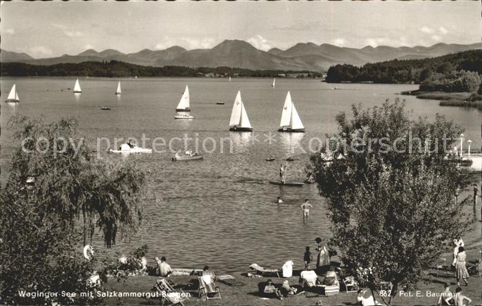 Waging See Waginger See mit Salzkammergut Bergen Segelsport