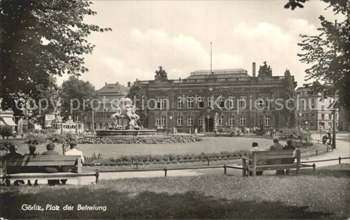 Goerlitz Sachsen Platz der Befreiung Brunnen