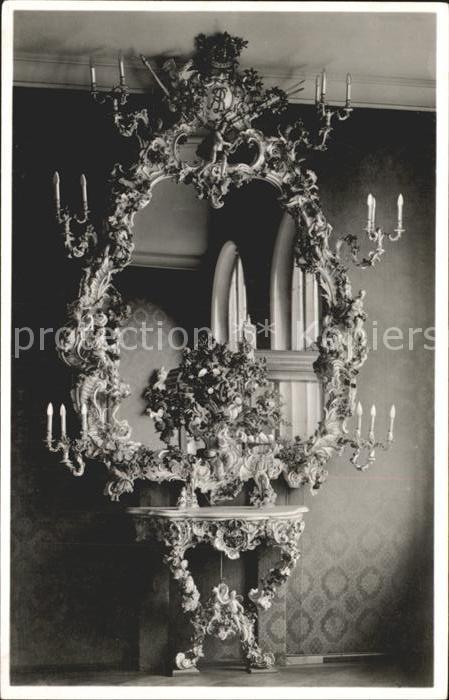 Meissen Elbe Sachsen Prunkspiegel J. Kaendler 18. Jhdt. Staatliche Porzellan Man