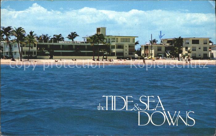 Hollywood Florida Tide and Sea Downs Apartment Motel Beach Atlantic Ocean