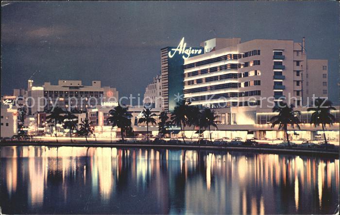 Miami Beach Algiers Hotel Seville Hotels Indian Creek at night