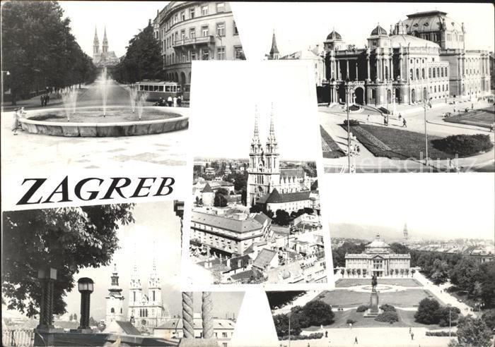 Zagreb Springbrunnen Kirche Schloss