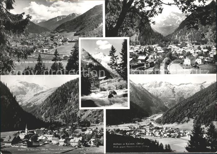 Mallnitz Kaernten Gesamtansicht mit Alpenpanorama Tauerntal Bergbach