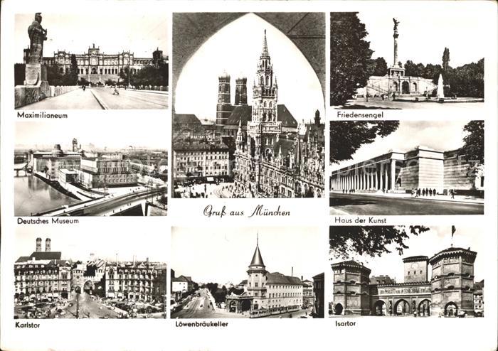 Muenchen Bayern Maximilianeum Deutsches Museum Karlstor Loewenbraeukeller Isarto