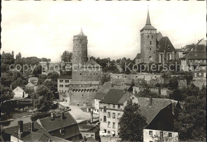 Bautzen Sachsen Alte Wasserkunst an der Spree Michaeliskirche