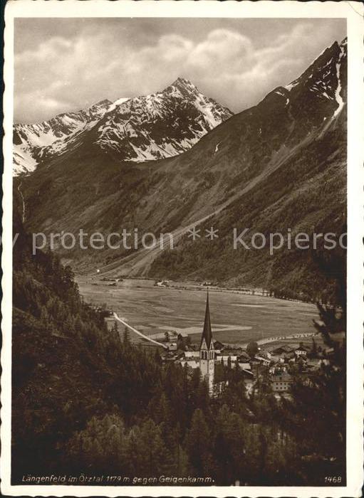 Laengenfeld Oetztal gegen Geigenkamm Alpenpanorama