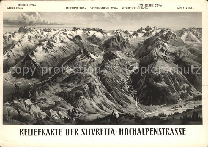 Silvretta-Hochalpenstrasse aus der Vogelperspektive