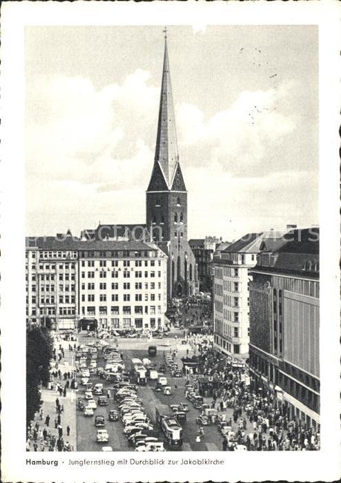 HAMBURG  CITY Jungfernstieg Jakobikirche