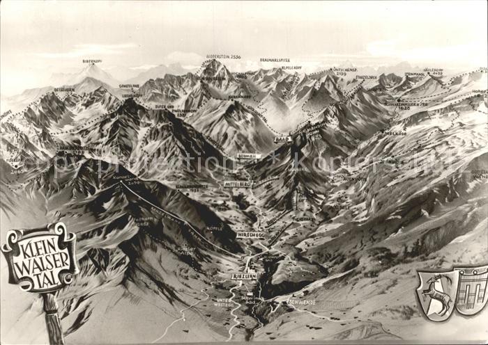 Kleinwalsertal aus der Vogelschau Alpenpanorama