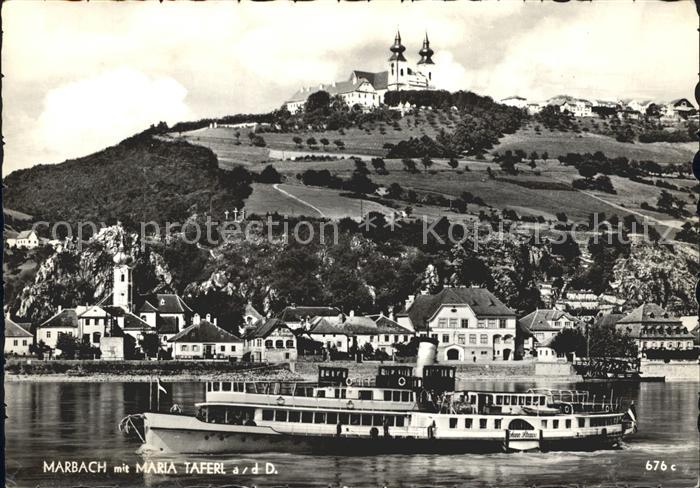 Marbach Donau mit Maria Taferl Kloster Dampfer