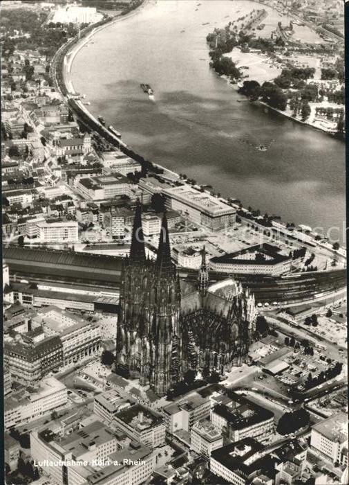 Koeln Rhein Koelner Dom Fliegeraufnahme