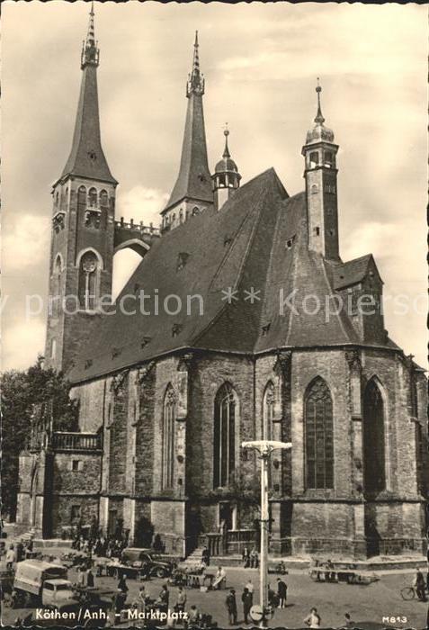 Koethen Anhalt Marktplatz Kirche